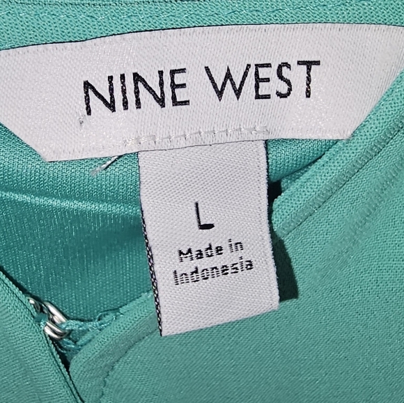 Nine West Mint Green Spaghetti Strap Wrap Dress Large - Picture 4 of 7